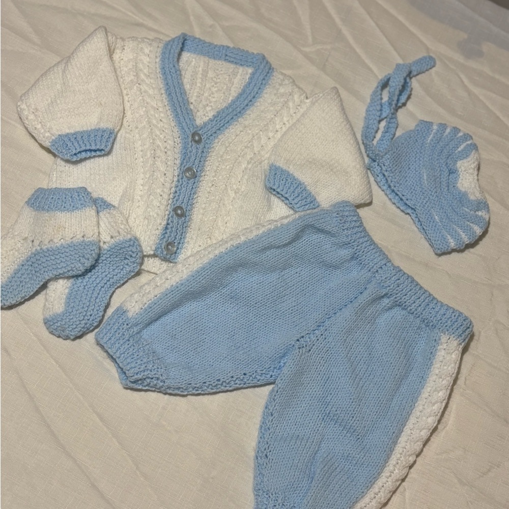 Vintage Blue and White Kids Matching Set